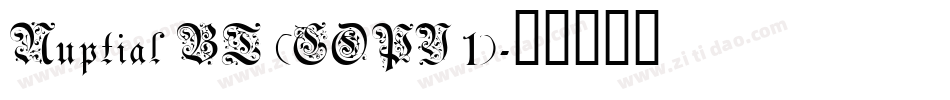 Nuptial BT (COPY 1)字体转换
